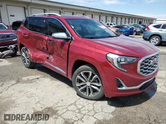 2018 GMC Terrain Denali with VIN 3GKALXEX9JL141040, listed as a Copart auction lot 58927465 with 58,487 mi miles and Salvage title. Bid and sale history available at DreamBid. Image 4.