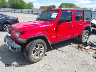 2018 Jeep Wrangler Unlimited Sahara with VIN 1C4HJXEG6JW174359, listed as a IAAI auction lot 42009968 with 79,830 mi miles and . Bid and sale history available at DreamBid. Image 23.