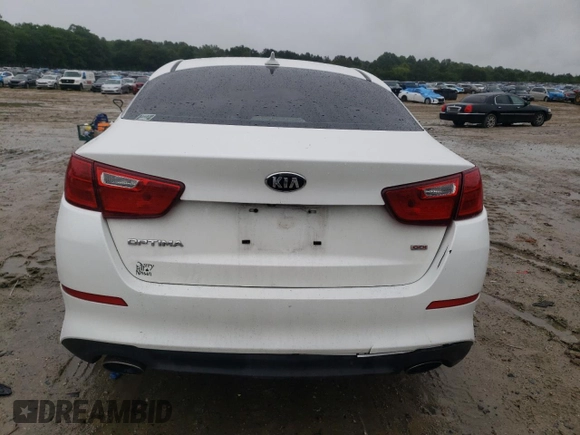 2014 Kia Optima LX with VIN KNAGM4A70E5494065, listed as a Copart auction lot 59100255 with 126,983 mi miles and Salvage title. Bid and sale history available at DreamBid. Image 6.