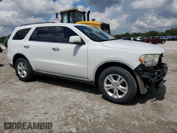 2013 Dodge Durango Crew with VIN 1C4RDJDGXDC695231, listed as a Copart auction lot 56934625 with 156,858 mi miles and Salvage title. Bid and sale history available at DreamBid. Image 4.