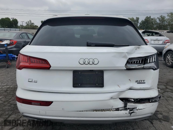 2018 Audi Q5 Premium Plus with VIN WA1BNAFY2J2173452, listed as a Copart auction lot 52898795 with 66,840 mi miles and Salvage Title. Bid and sale history available at carsss.com. Image 6.