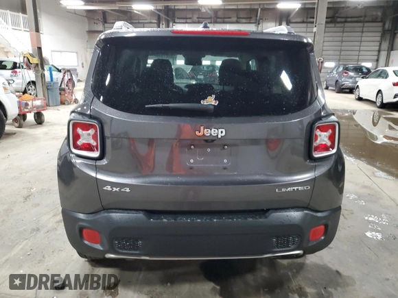 2017 Jeep Renegade Limited z VIN ZACCJBDB7HPE78018, wystawiony jako Copart lot #58027535 z przebiegiem 133 145 mil mil oraz Szkoda całkowita • Salvage title. Historia ofert i sprzedaży dostępna na DreamBid. Obrazek 6.