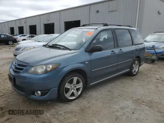 2004 Mazda MPV ES z VIN JM3LW28J540513701, wystawiony jako Copart lot #43155275 z przebiegiem Nie podano mil oraz Szkoda całkowita • Salvage title. Historia ofert i sprzedaży dostępna na DreamBid. Obrazek 1.