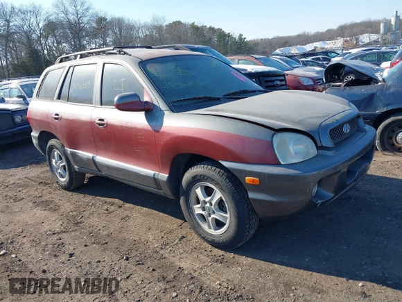 2004 Hyundai Santa Fe GLS with VIN KM8SC13E34U708007, listed as a IAAI auction lot 41414729 with 999,999 mi miles. Bid and sale history available at carsss.com. Image 1.