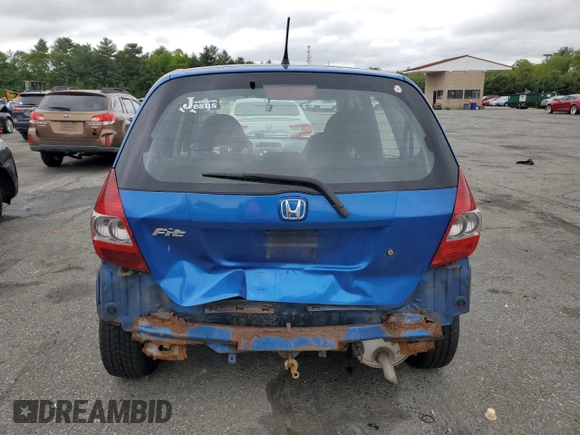 2007 Honda Fit with VIN JHMGD38497S020207, listed as a Copart auction lot 57447875 with 185,603 mi miles and Salvage title. Bid and sale history available at DreamBid. Image 6.