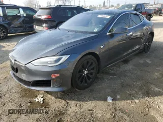 2017 Tesla Model S 100D with VIN 5YJSA1E27HF206144, listed as a Copart auction lot 87453654 with 0 mi miles and Salvage Title. Bid and sale history available at carsss.com. Image 1.