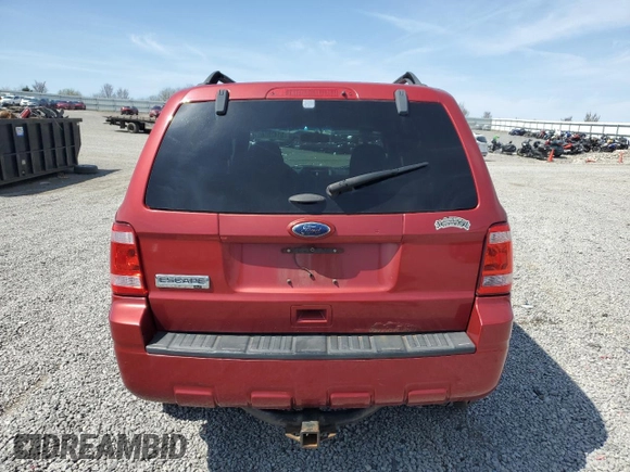 2012 Ford Escape XLT with VIN 1FMCU0D76CKC38528, listed as a Copart auction lot 51428665 with 166,572 mi miles and Salvage Title. Bid and sale history available at carsss.com. Image 6.