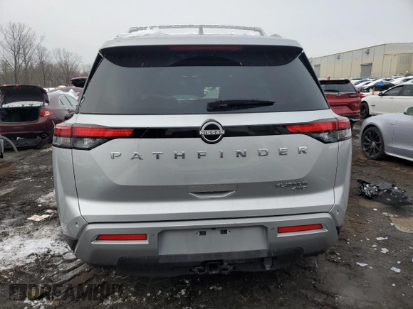 2023 Nissan Pathfinder Platinum with VIN 5N1DR3DK7PC262574, listed as a Copart auction lot 44063835 with 13,480 mi miles and Salvage title. Bid and sale history available at DreamBid. Image 6.