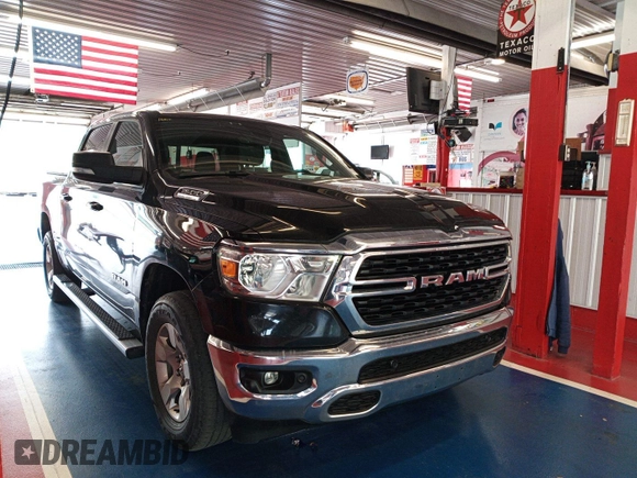 2022 Ram 1500 Big Horn with VIN 1C6RRFFG2NN179020, listed as a IAAI auction lot 42573638 with 61,517 mi miles and . Bid and sale history available at DreamBid. Image 24.