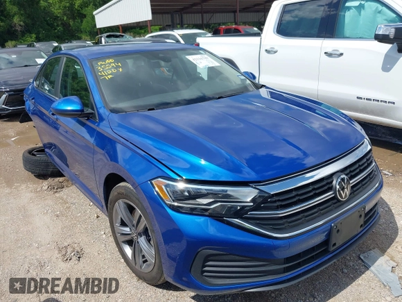 2024 Volkswagen Jetta SE with VIN 3VWEM7BU9RM007894, listed as a IAAI auction lot 42116799 with 35,023 mi miles and . Bid and sale history available at DreamBid. Image 1.