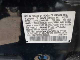 2008 Acura MDX Tech Pkg with VIN 2HNYD28388H539825, listed as a IAAI auction lot 41696141 with 239,598 mi miles. Bid and sale history available at carsss.com. Image 9.