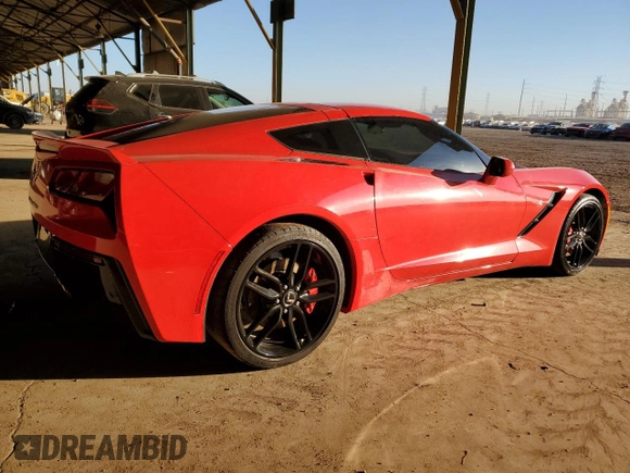2015 Chevrolet Corvette Z51 1LT with VIN 1G1YH2D73F5100421, listed as a Copart auction lot 41861925 with 0 mi miles and Salvage Title. Bid and sale history available at carsss.com. Image 3.
