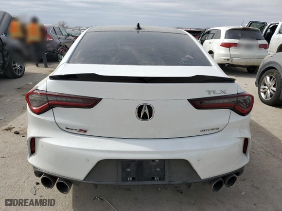 2022 Acura TLX Type S w/Performance Tire with VIN 19UUB7F95NA001576, listed as a Copart auction lot 47539435 with 0 mi miles and Salvage Title. Bid and sale history available at carsss.com. Image 6.