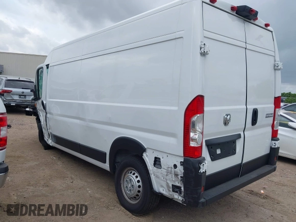 2025 Ram ProMaster Cargo with VIN 3C6MRVHG8SE548996, listed as a IAAI auction lot 42136697 with 3,166 mi miles and . Bid and sale history available at DreamBid. Image 3.