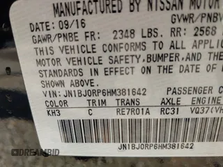 2017 Infiniti QX50 z VIN JN1BJ0RP6HM381642, wystawiony jako IAAI lot #42053175 z przebiegiem Nie podano mil oraz . Historia ofert i sprzedaży dostępna na DreamBid. Obrazek 9.
