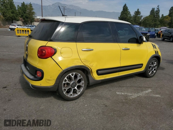 2014 FIAT 500L Trekking with VIN ZFBCFADH1EZ019518, listed as a Copart auction lot 74023564 with 124,433 mi miles and Salvage Title. Bid and sale history available at carsss.com. Image 3.