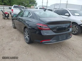 2023 Genesis G70 2.0T with VIN KMTG34TA9PU132552, listed as a IAAI auction lot 42047048 with 39,111 mi miles. Bid and sale history available at carsss.com. Image 3.