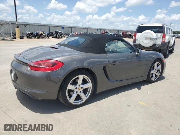 2014 Porsche Boxster с VIN WP0CA2A88EK120697, выставлен на аукционе Copart как лот 62939584 с пробегом 87 416 миль миль и Списание • Salvage title. История ставок и продаж доступна на DreamBid. Изображение 3.
