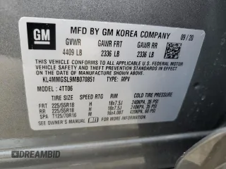 2021 Buick Encore GX Essence with VIN KL4MMGSL9MB070851, listed as a Copart auction lot 62537435 with Not provided miles and Salvage title. Bid and sale history available at DreamBid. Image 13.