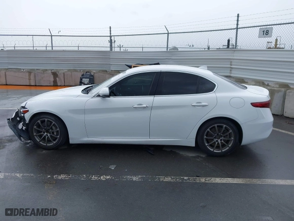 2019 Alfa Romeo Giulia with VIN ZARFAMANXK7600498, listed as a IAAI auction lot 41777643 with 100,492 mi miles. Bid and sale history available at carsss.com. Image 14.