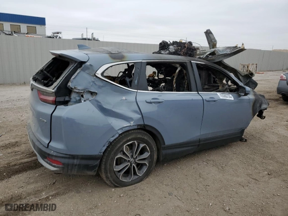 2022 Honda CR-V EX with VIN 2HKRW2H52NH621008, listed as a Copart auction lot 43560735 with 0 mi miles and Salvage Title. Bid and sale history available at carsss.com. Image 3.