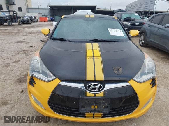 2013 Hyundai Veloster w/Black Int with VIN KMHTC6AD4DU167576, listed as a IAAI auction lot 41491479 with 90,033 mi miles and . Bid and sale history available at DreamBid. Image 12.