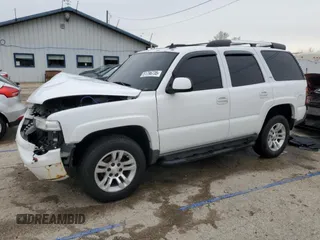 2006 Chevrolet Tahoe Z71 z VIN 1GNEK13Z06R104449, wystawiony jako Copart lot #51796735 z przebiegiem 163 678 mil mil oraz Szkoda całkowita • Salvage title. Historia ofert i sprzedaży dostępna na DreamBid. Obrazek 1.