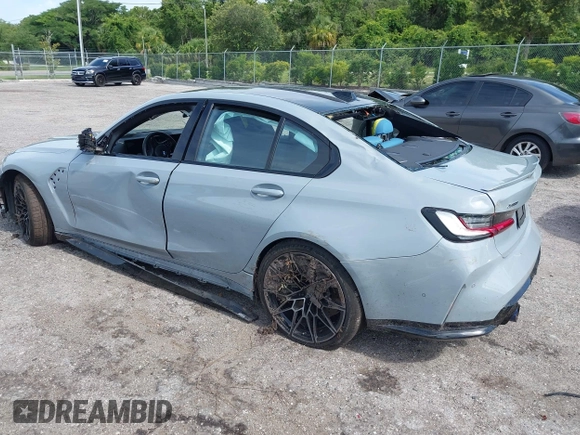 2024 BMW M3 Competition xDrive with VIN WBS43AY03RFS40486, listed as a IAAI auction lot 42537934 with 23,973 mi miles and . Bid and sale history available at DreamBid. Image 3.