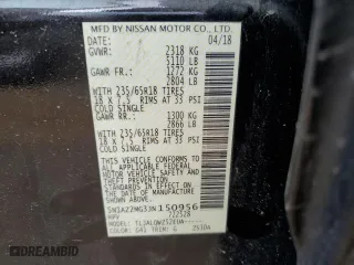 2018 Nissan Murano Platinum with VIN 5N1AZ2MG3JN150956, listed as a Copart auction lot 86761334 with 0 mi miles and Salvage Title. Bid and sale history available at carsss.com. Image 13.