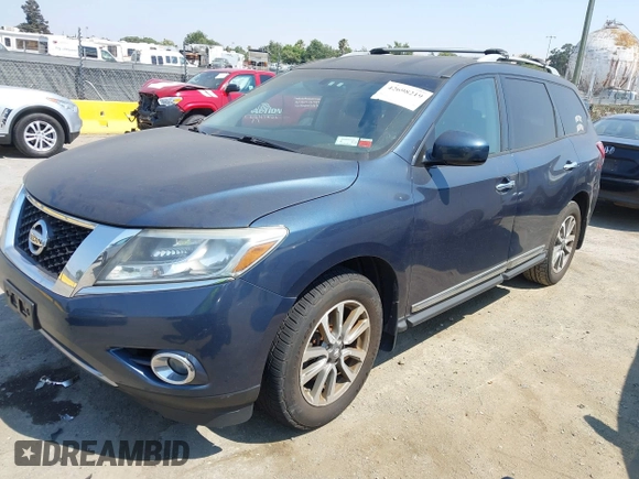 2013 Nissan Pathfinder Platinum with VIN 5N1AR2MM9DC655065, listed as a IAAI auction lot 42698219 with 113,545 mi miles and . Bid and sale history available at DreamBid. Image 2.