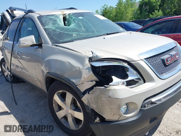 2010 GMC Acadia SLT1 with VIN 1GKLRMEDXAJ195059, listed as a IAAI auction lot 42255816 with Not provided miles and . Bid and sale history available at DreamBid. Image 13.