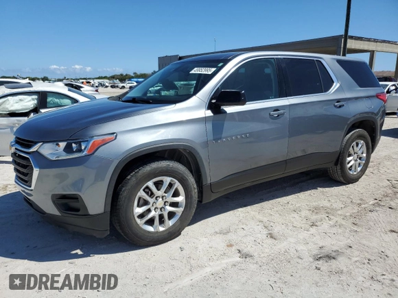 2020 Chevrolet Traverse LS z VIN 1GNERFKW2LJ186730, wystawiony jako Copart lot #49952995 z przebiegiem 35 199 mil mil oraz Szkoda całkowita • Salvage title. Historia ofert i sprzedaży dostępna na DreamBid. Obrazek 1.