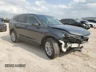 2025 Honda CR-V EX-L with VIN 7FARS4H75SE008095, listed as a Copart auction lot 54752185 with 9,309 mi miles and Salvage Title. Bid and sale history available at DreamBid. Image 4.