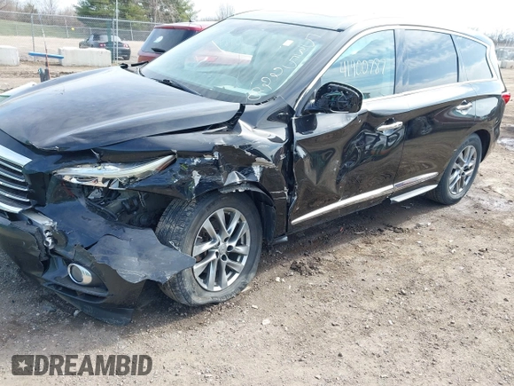 2014 Infiniti QX60 with VIN 5N1AL0MM4EC535228, listed as a IAAI auction lot 41900787 with 72,189 mi miles and . Bid and sale history available at carsss.com. Image 6.