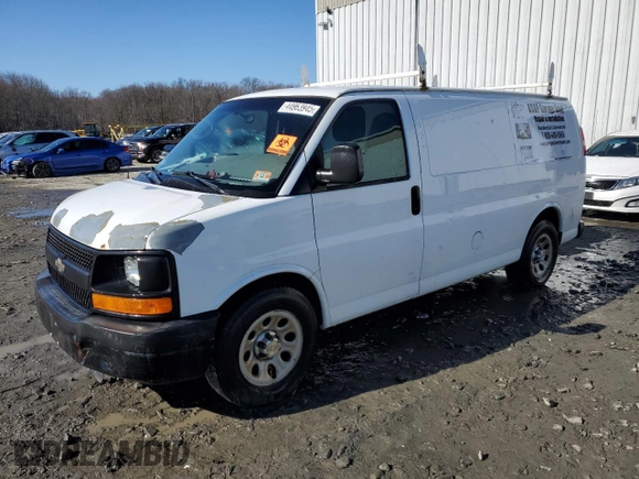 2012 Chevrolet Express Cargo with VIN 1GCSGAFX8C1107214, listed as a Copart auction lot 44963945 with 273,256 mi miles and Salvage title. Bid and sale history available at DreamBid. Image 1.