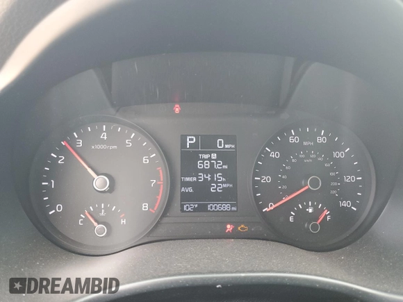 2021 Kia Rio LX with VIN 3KPA24AD9ME383196, listed as a Copart auction lot 68703904 with 100,688 mi miles and Salvage Title. Bid and sale history available at DreamBid. Image 9.
