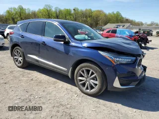 2020 Acura RDX w/Technology Pkg with VIN 5J8TC2H56LL034223, listed as a Copart auction lot 51242484 with 16,667 mi miles. Bid and sale history available at carsss.com. Image 4.