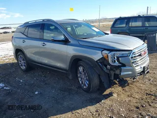2023 GMC Terrain SLT with VIN 3GKALVEG9PL220933, listed as a IAAI auction lot 40994067 with 38,988 mi miles and . Bid and sale history available at carsss.com. Image 1.