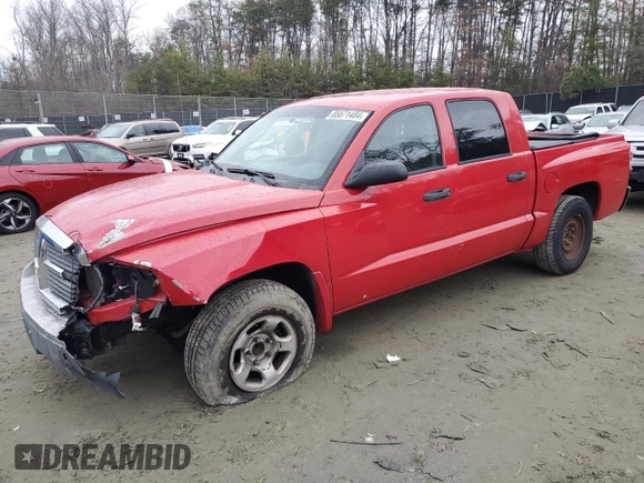 2005 Dodge Dakota ST with VIN 1D7HE28K65S327610, listed as a Copart auction lot 85671484 with 188,264 mi miles and Salvage Title. Bid and sale history available at DreamBid. Image 1.