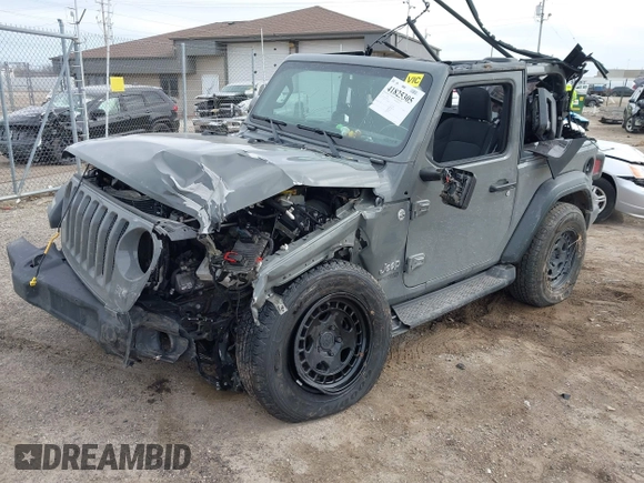 2018 Jeep Wrangler Sport S with VIN 1C4GJXAGXJW197483, listed as a IAAI auction lot 41825305 with 64,173 mi miles and . Bid and sale history available at DreamBid. Image 18.