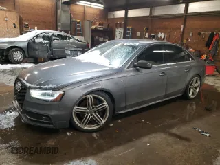 2014 Audi S4 Prestige with VIN WAUKGAFL7EA033037, listed as a Copart auction lot 42141765 with 64,501 mi miles and Salvage Title. Bid and sale history available at carsss.com. Image 1.