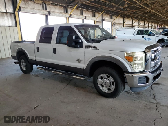 2011 Ford F-250 XL with VIN 1FT7W2AT2BEC57538, listed as a Copart auction lot 64505735 with 153,584 mi miles and Salvage title. Bid and sale history available at DreamBid. Image 4.
