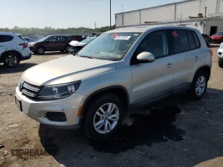 2012 Volkswagen Tiguan S with VIN WVGAV7AX1CW606754, listed as a Copart auction lot 60912655 with 111,838 mi miles and Salvage title. Bid and sale history available at DreamBid. Image 1.