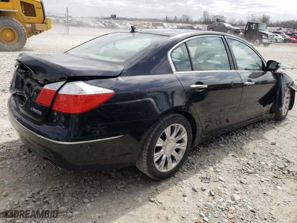 2009 Hyundai Genesis with VIN KMHGC46E29U043580, listed as a Copart auction lot 49688255 with 0 mi miles and Salvage Title. Bid and sale history available at carsss.com. Image 3.