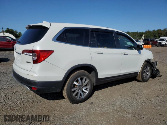 2021 Honda Pilot EX-L with VIN 5FNYF6H58MB037955, listed as a Copart auction lot 70078604 with 30,129 mi miles and Salvage Title. Bid and sale history available at DreamBid. Image 3.