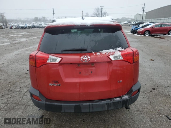 2013 Toyota RAV4 LE with VIN JTMZFREV9DD005260, listed as a Copart auction lot 44348425 with 223,991 mi miles and Salvage Title. Bid and sale history available at DreamBid. Image 6.