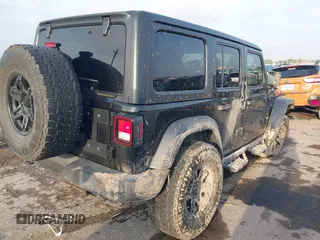 2020 Jeep Wrangler Unlimited Sport S with VIN 1C4HJXDN2LW165046, listed as a IAAI auction lot 42400876 with 92,100 mi miles and . Bid and sale history available at DreamBid. Image 4.