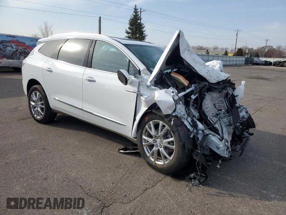 2023 Buick Enclave Premium with VIN 5GAEVBKW1PJ187386, listed as a Copart auction lot 53313475 with Not Provided miles and Salvage Title. Bid and sale history available at DreamBid. Image 4.