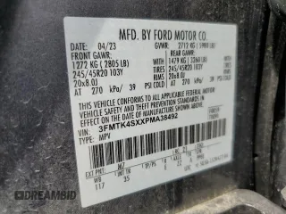 2023 Ford Mustang Mach-E GT z VIN 3FMTK4SXXPMA38492, wystawiony jako Copart lot #58784895 z przebiegiem 19 309 mil mil oraz Szkoda całkowita • Salvage title. Historia ofert i sprzedaży dostępna na DreamBid. Obrazek 12.