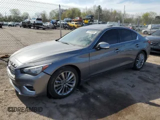 2022 Infiniti Q50 Luxe z VIN JN1EV7BRXNM342229, wystawiony jako Copart lot #53464005 z przebiegiem 14 194 mil mil oraz Szkoda całkowita • Salvage title. Historia ofert i sprzedaży dostępna na DreamBid. Obrazek 1.